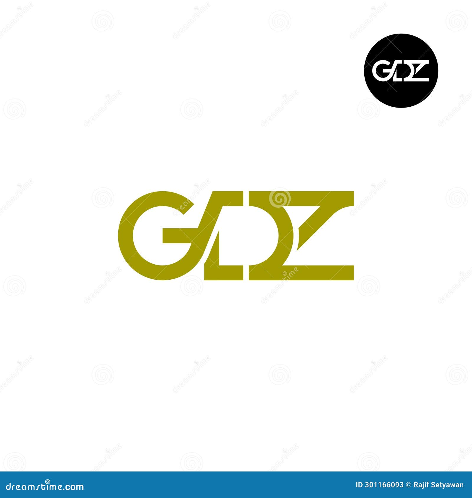 Letter GDZ Monogram Logo Design Stock Vector - Illustration of ...