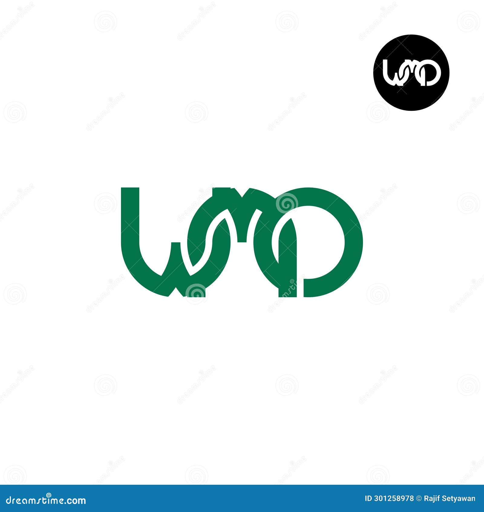 letter wmo monogram logo 