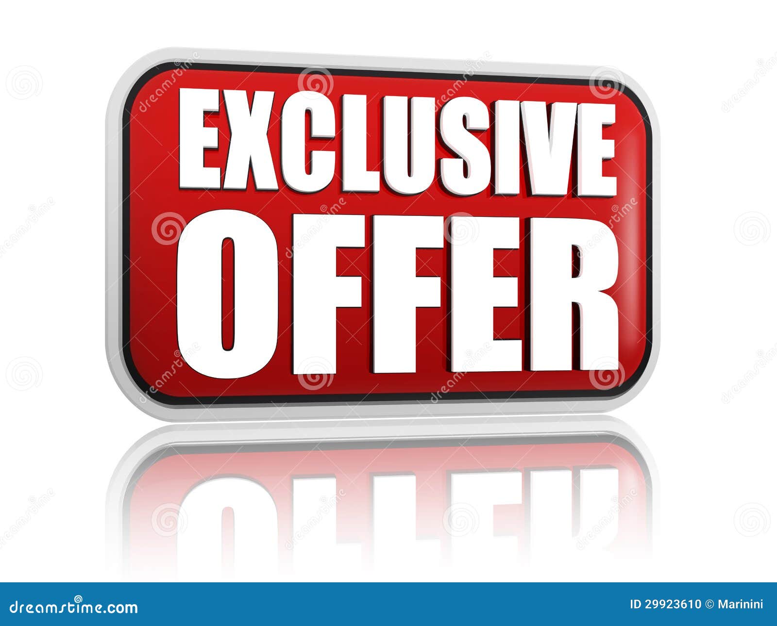 exclusive offer red banner