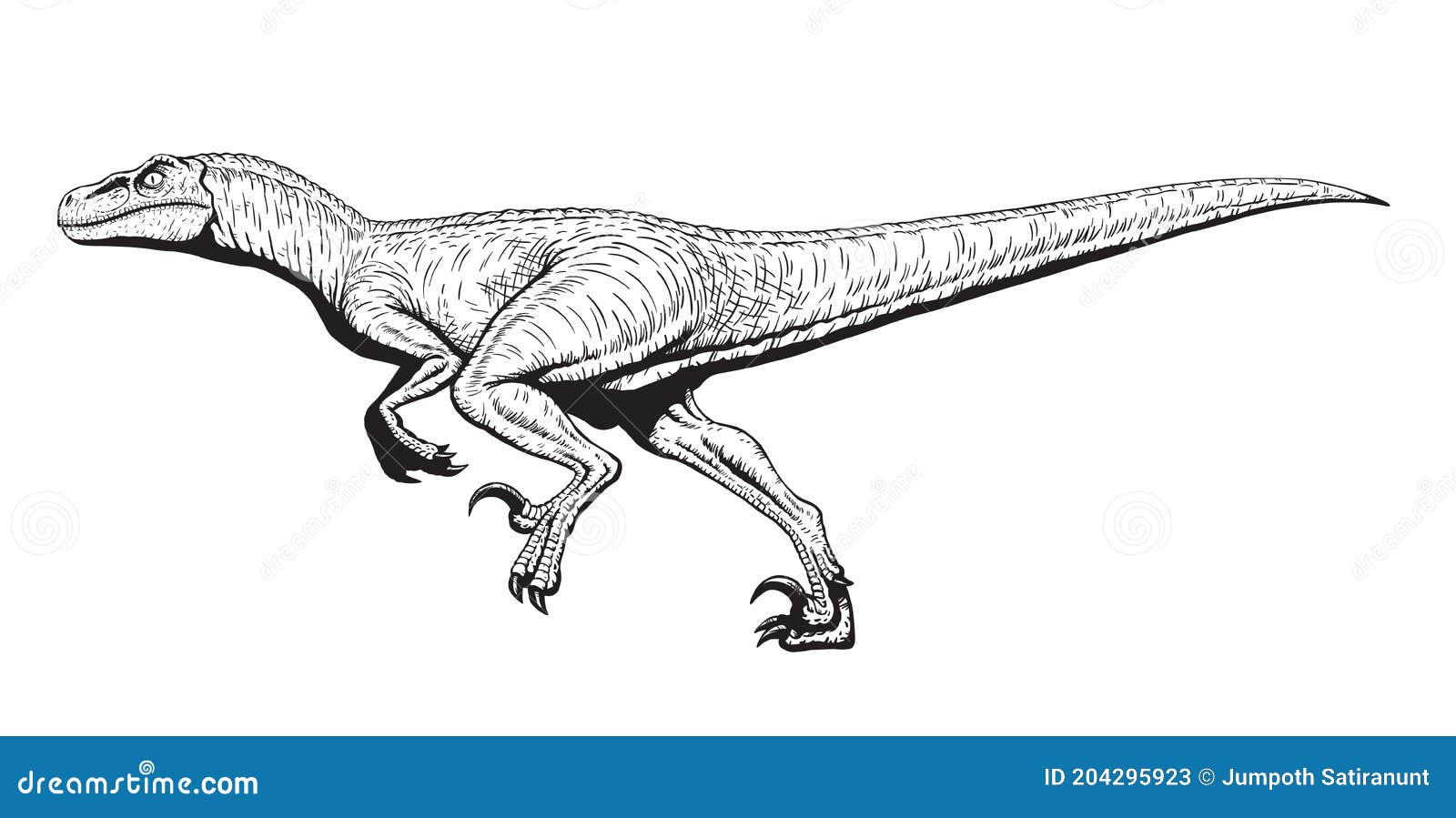 Desenhos de Dinossauro Velociraptor 3 para Colorir e Imprimir