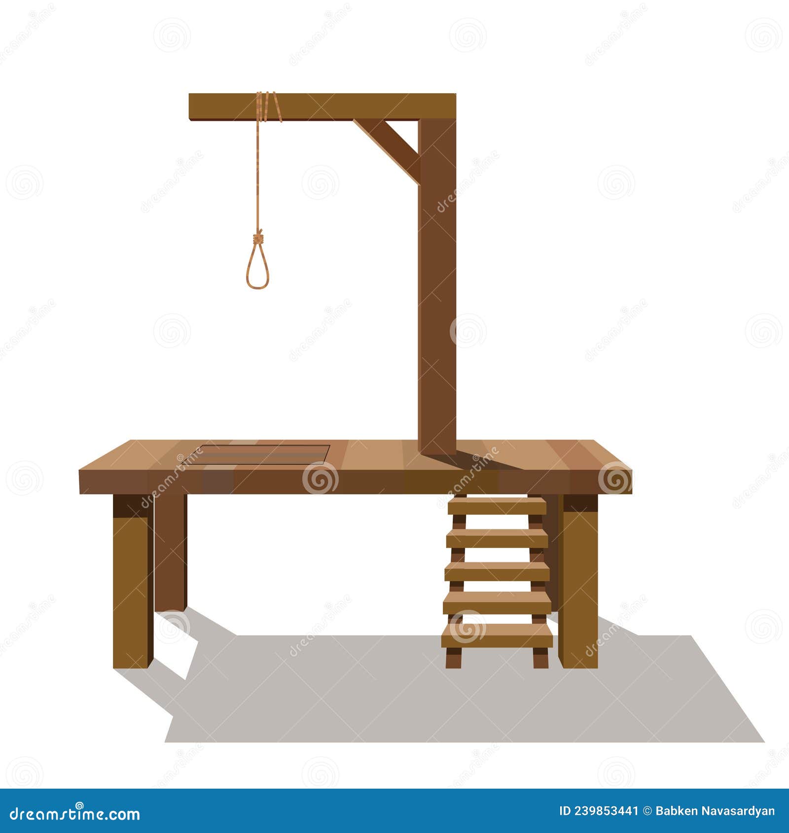 Execution Symbol Gallows with Rope and