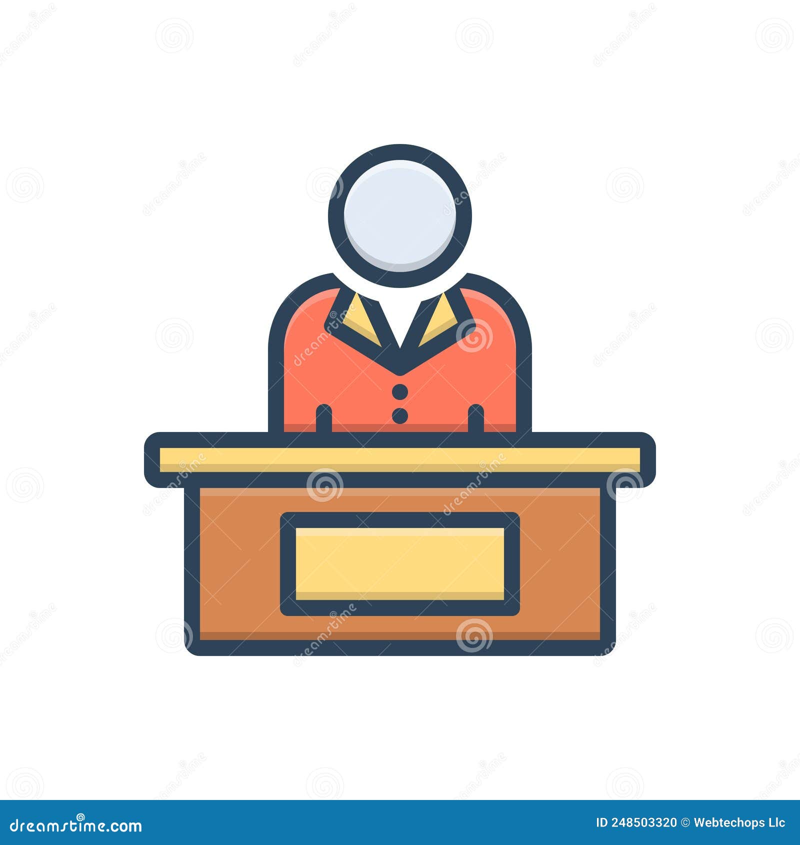 Color Illustration Icon for Executive, Controller and Managerial Stock