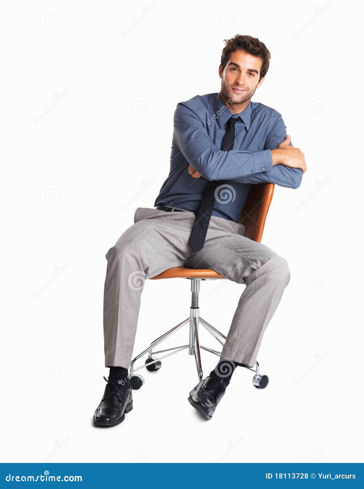 Executive Listening To Sales Pitch Stock Photo - Image of full, look ...