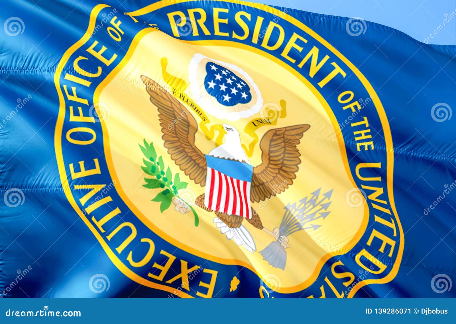 Executive Office President Of The United States Flag 3d Waving Flag Design The National Symbol Of Usa 3d Rendering President Stock Image Image Of View Background