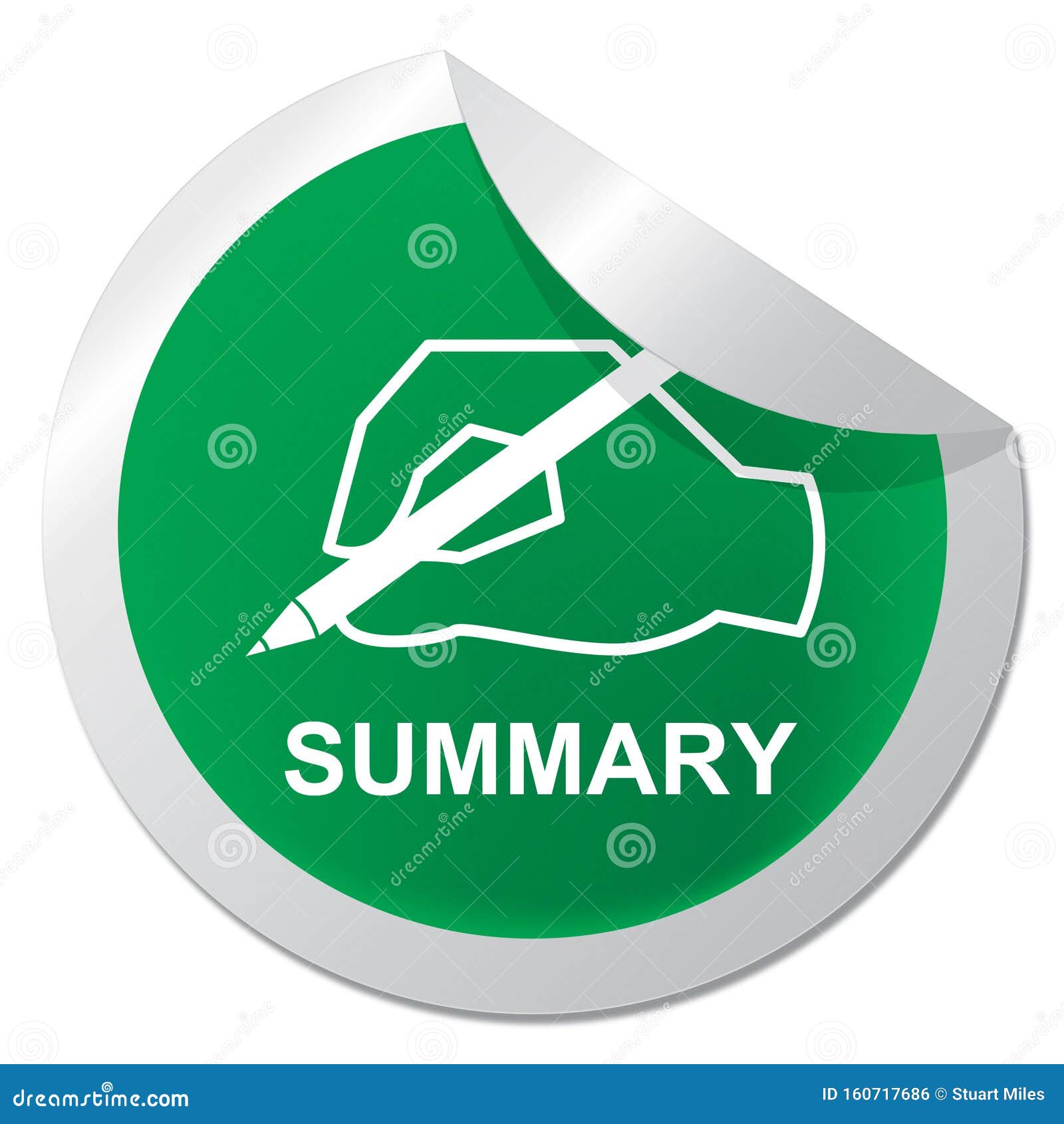 executive summary badge icon showing short condensed report roundup 3d 