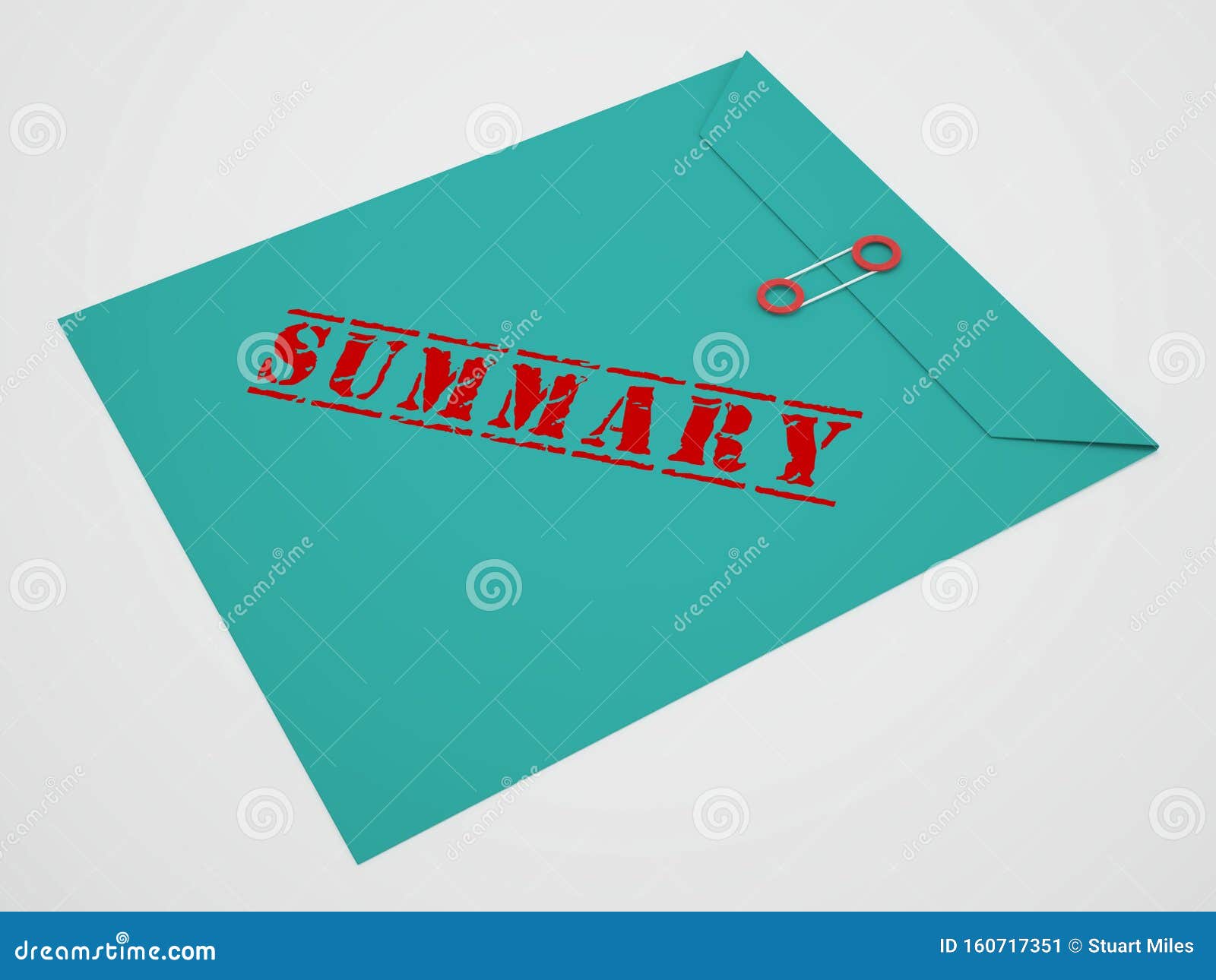 executive summary envelope icon showing short condensed report roundup 3d 