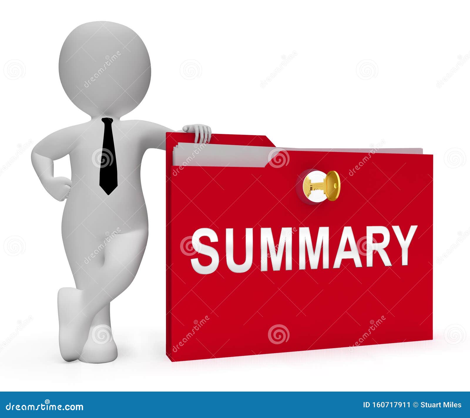 Executive Summary Folder Icon Showing Short Condensed Report Roundup 3d