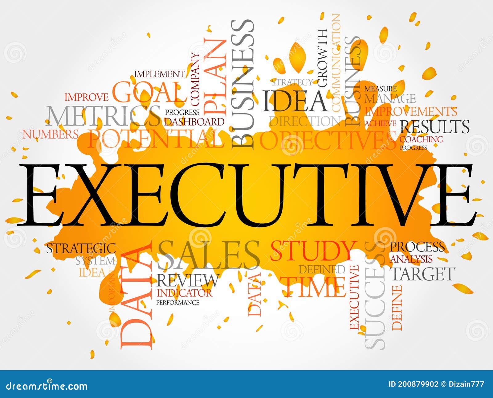 Executive word cloud stock illustration. Illustration of guide 200879902