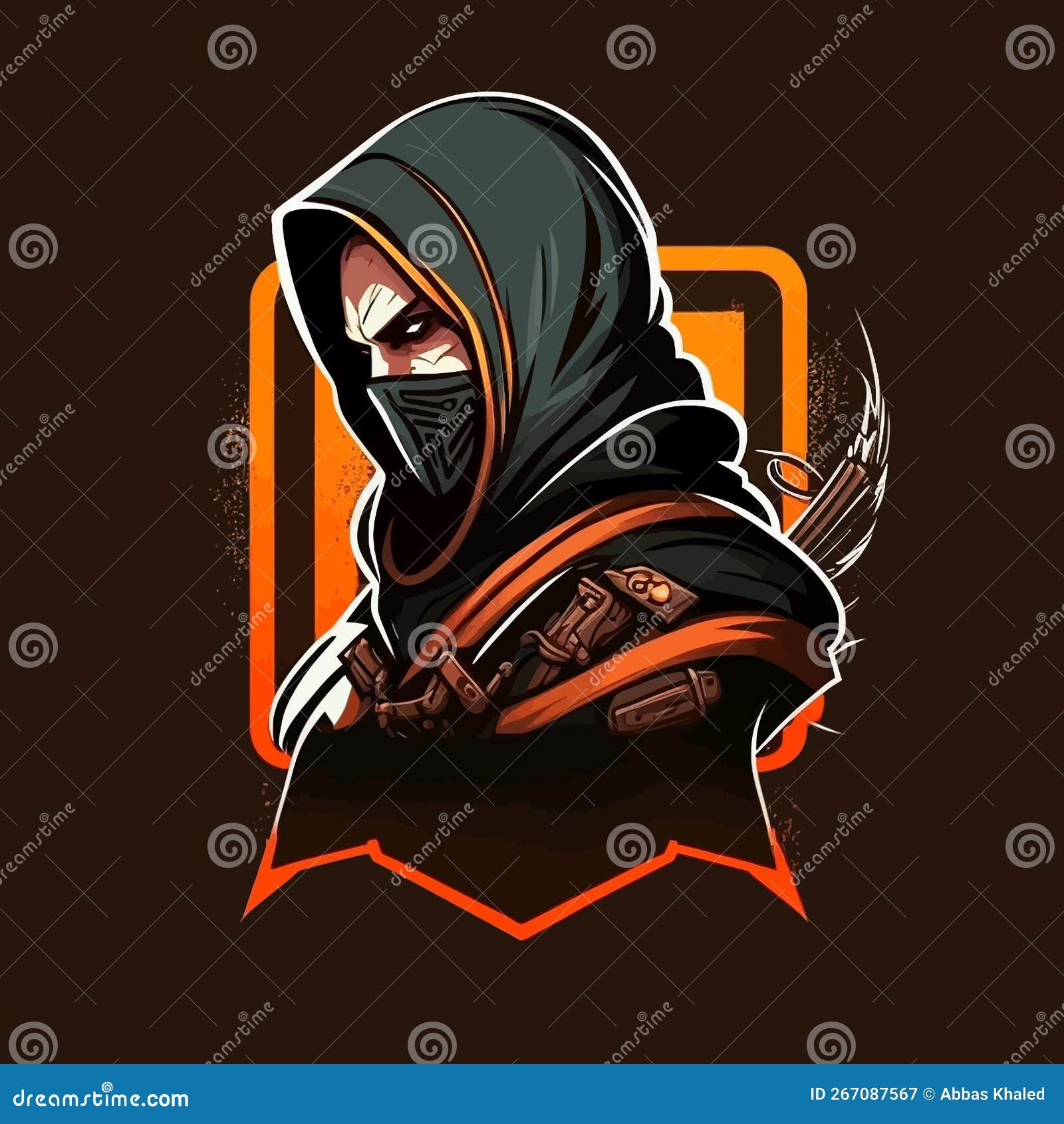 Mascote Logo Gamers Template Design Modelo