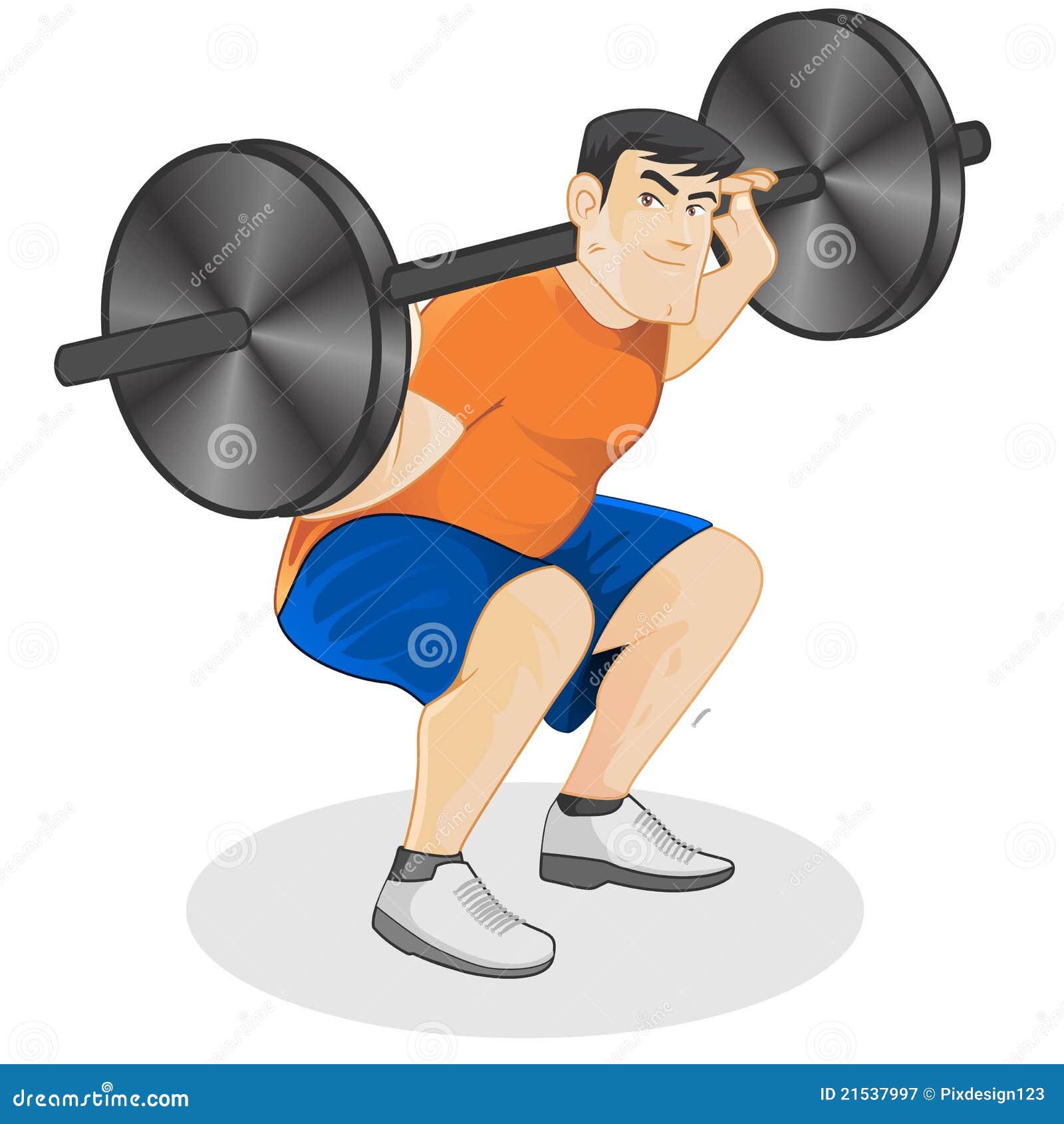 Exercise with barbell stock illustration. Illustration of muscular