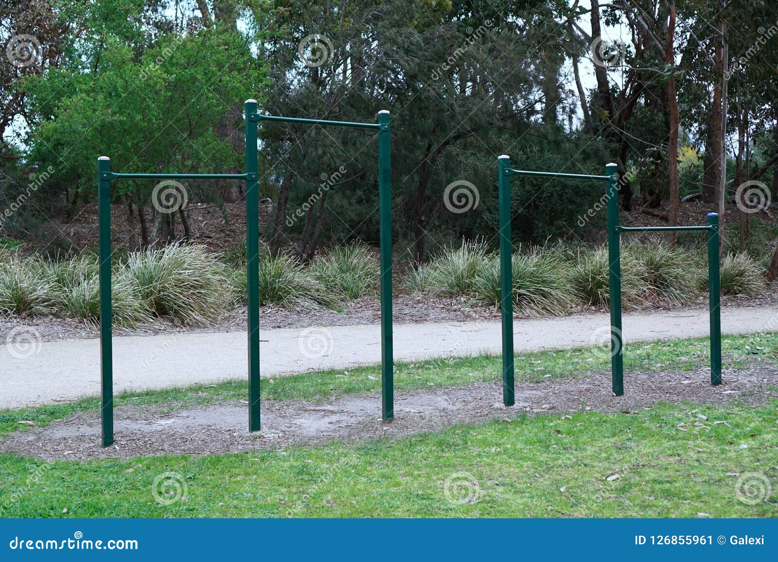 Exercise bars in park stock image. Image of outdoor 126855961