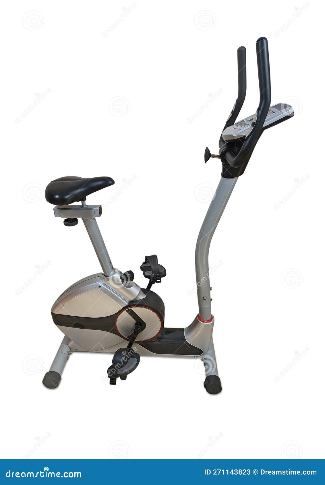 Exercise Bike for Gym Isolated on a White Background Stock Image