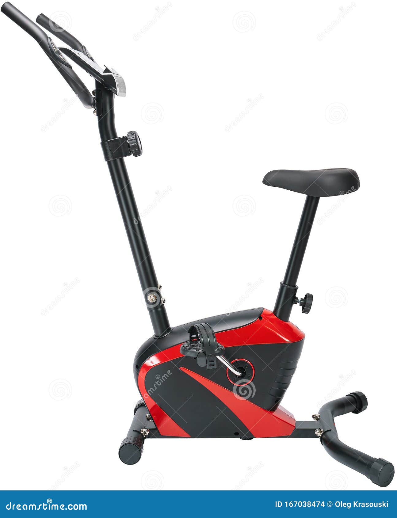 red exercise bike