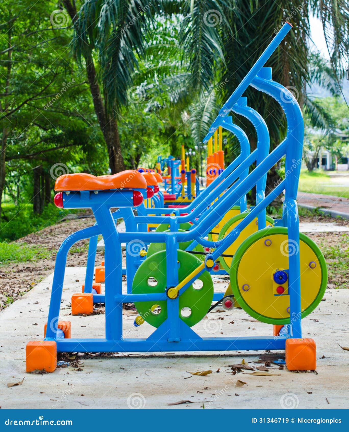 Exercise equipment. stock image. Image of public, asia 31346719