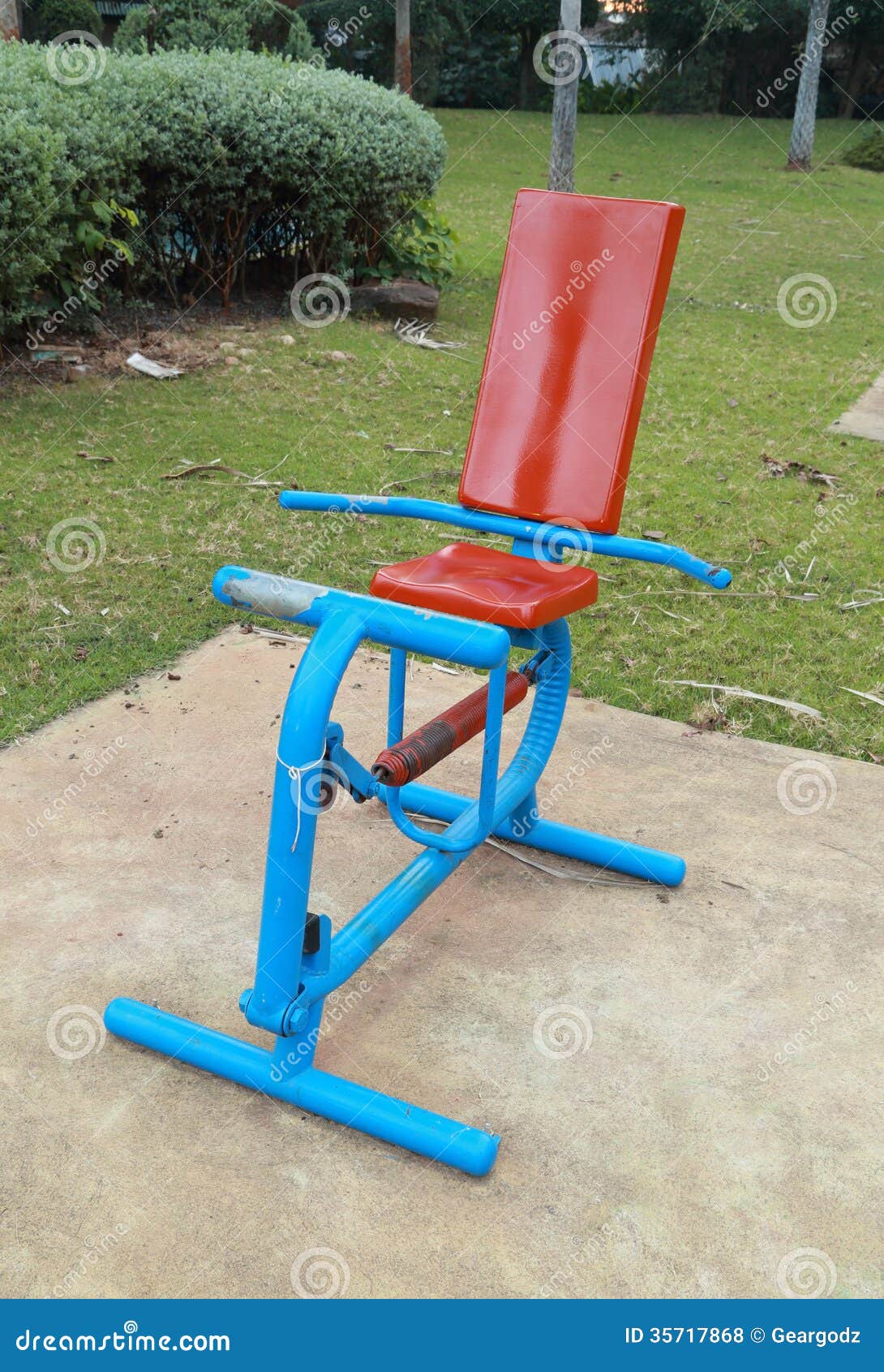 Exercise Equipment in Public Park Stock Photo Image of machine