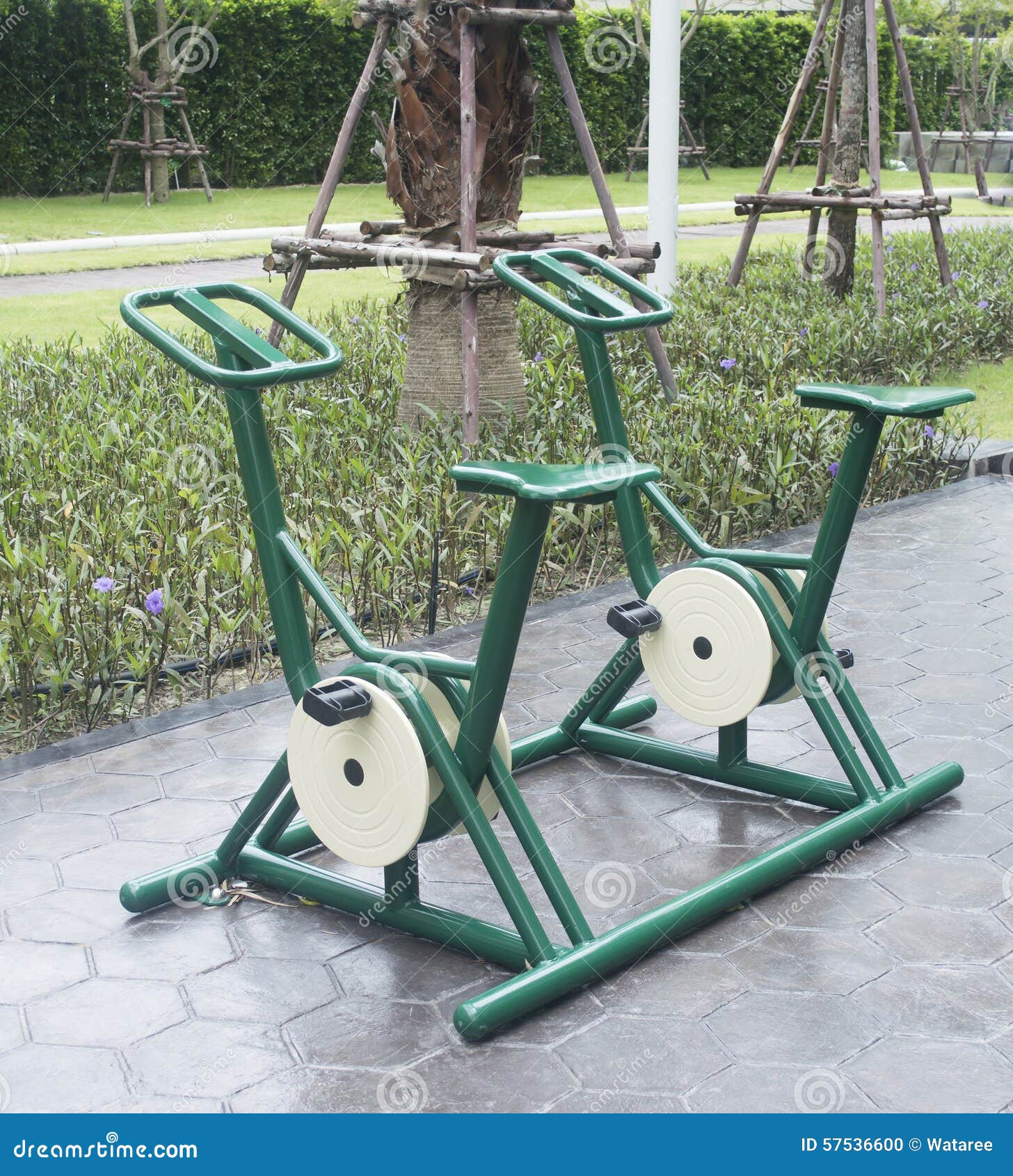 Exercise equipment stock photo. Image of garden, gymnasium 57536600