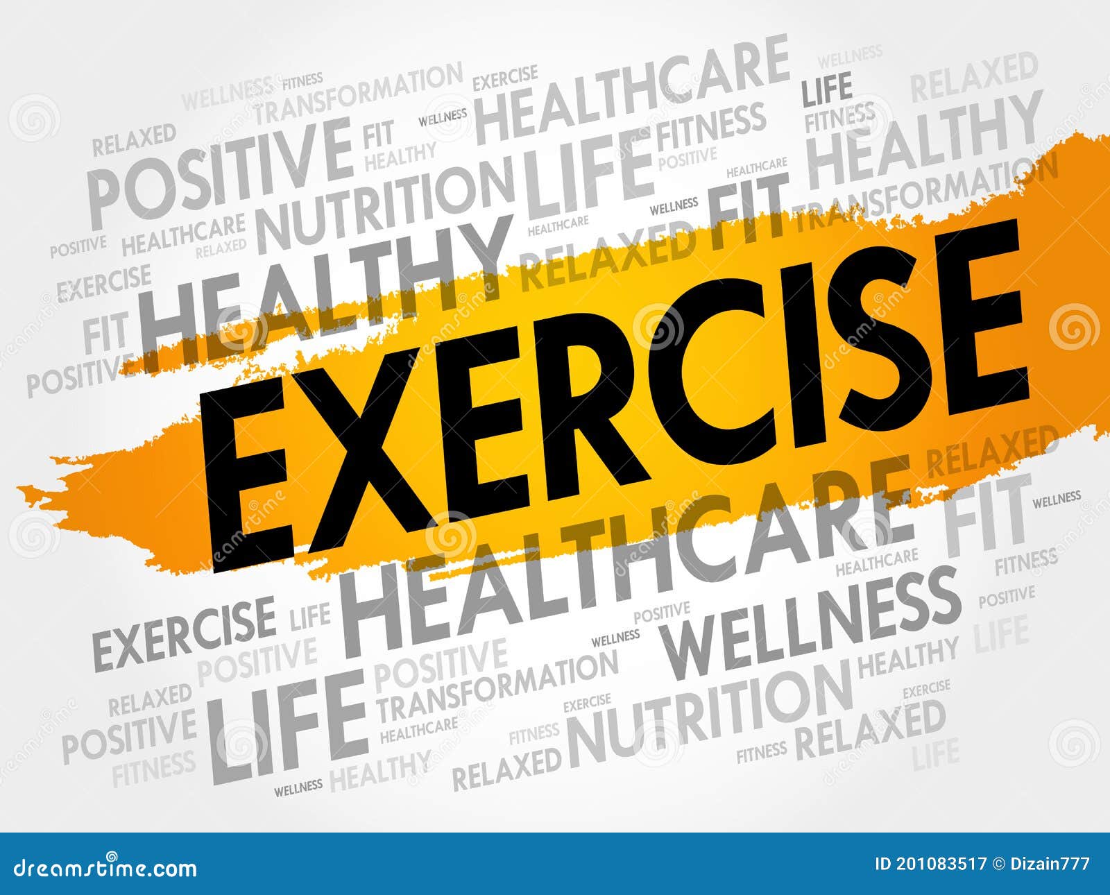 Exercise Word Cloud Stock Illustration. Illustration Of Cardio - 201083517