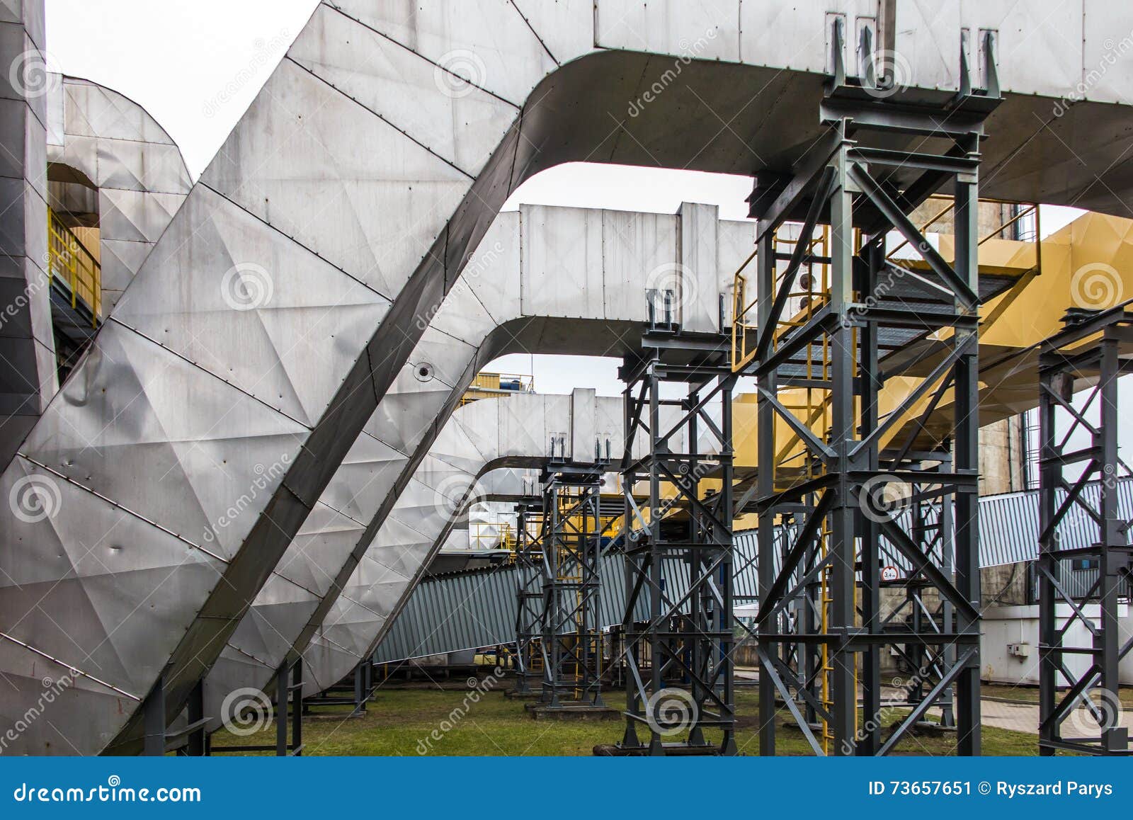 Exhaust Fans Driven by Electric Motors Stock Image Image of platform