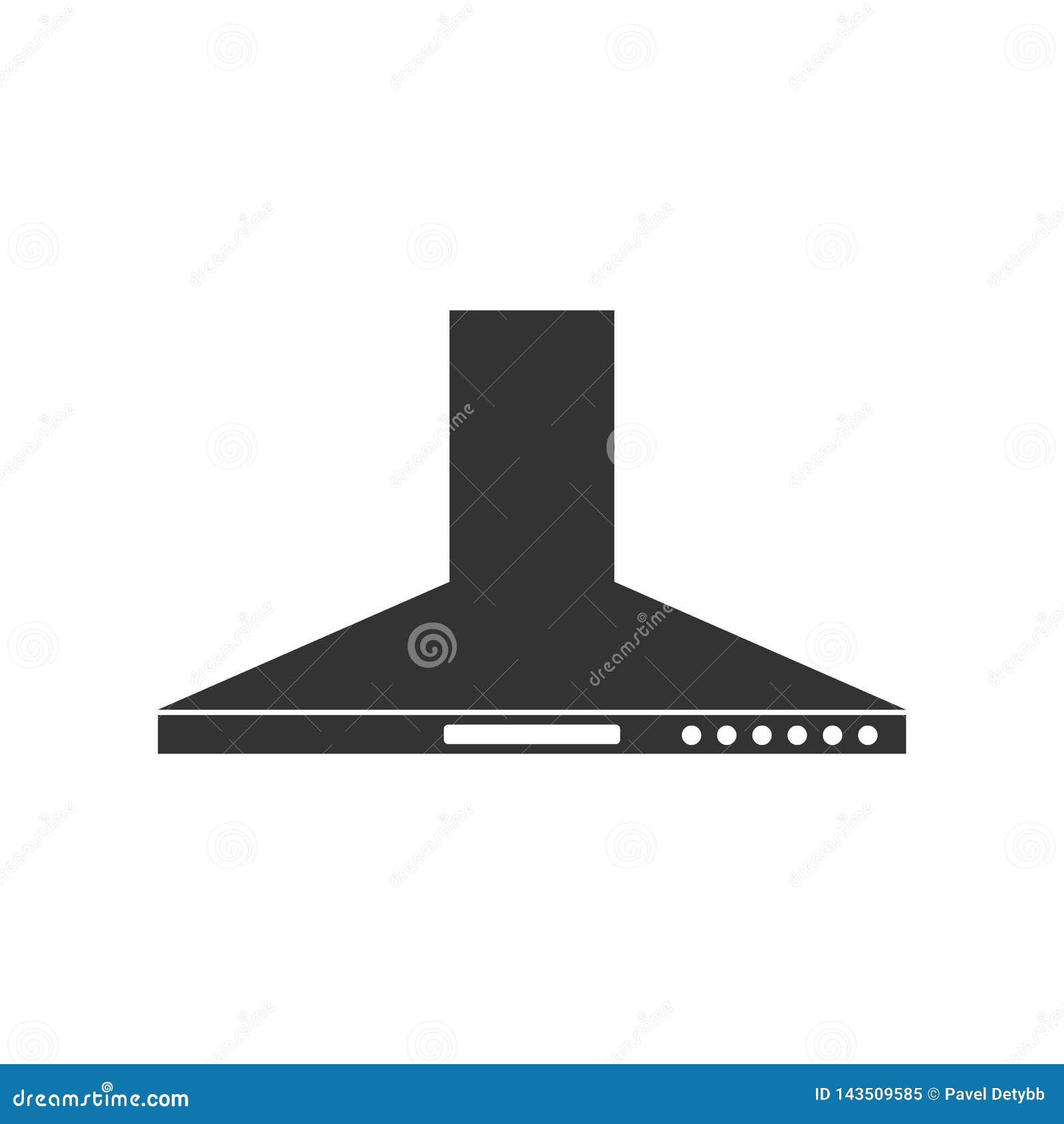 Exhaust Hood Icon. Vector Illustration, Flat Design Stock Illustration