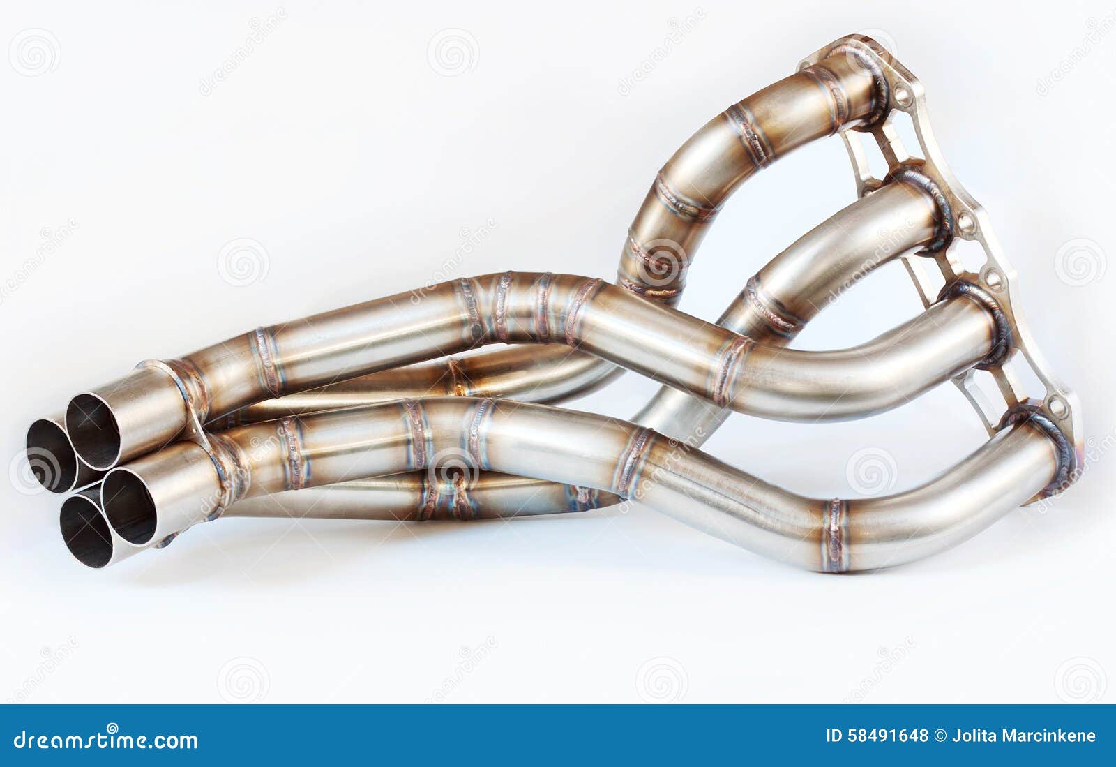 Car Exhaust Manifold Header Stock Photo Image of metal, sport 58491648