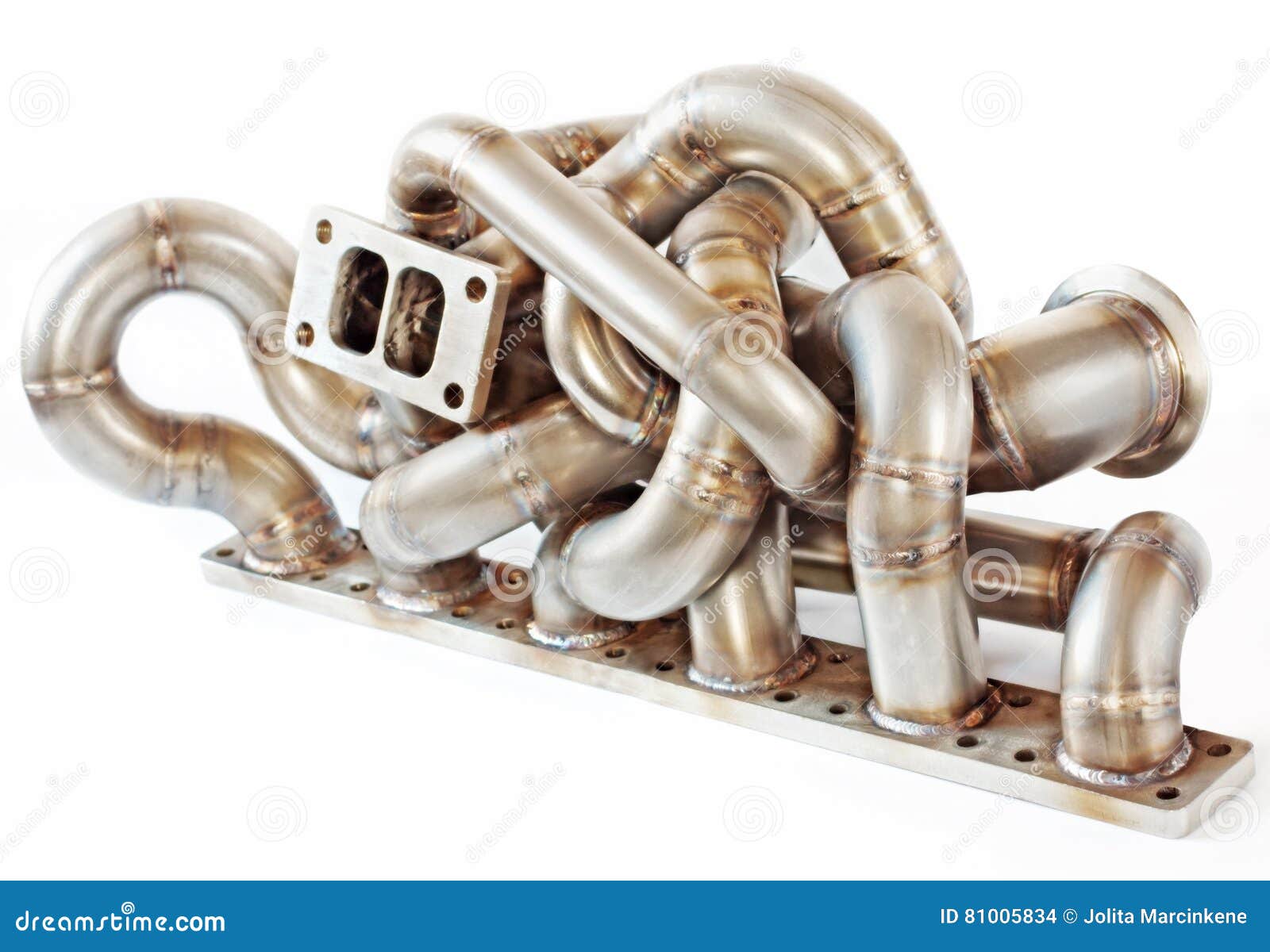 New Car Exhaust Manifold stock photo. Image of smoke 81005834
