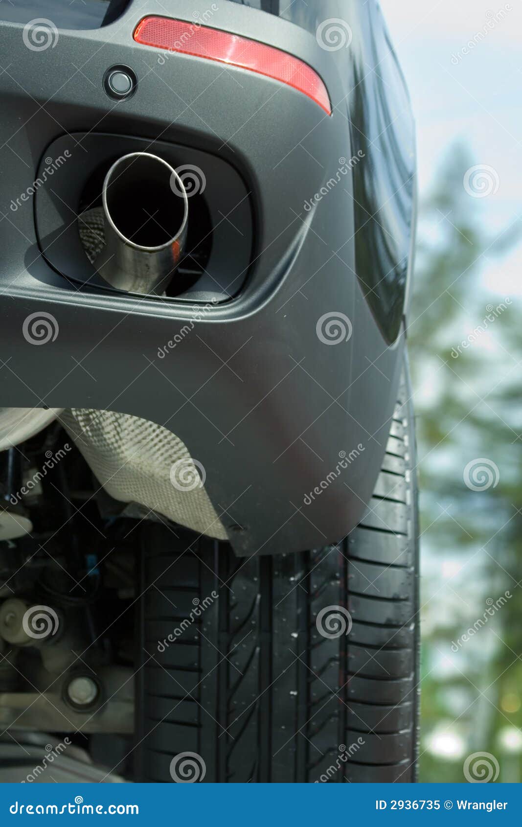 Exhaust Pipe of New Luxury Car Stock Image Image of taillight