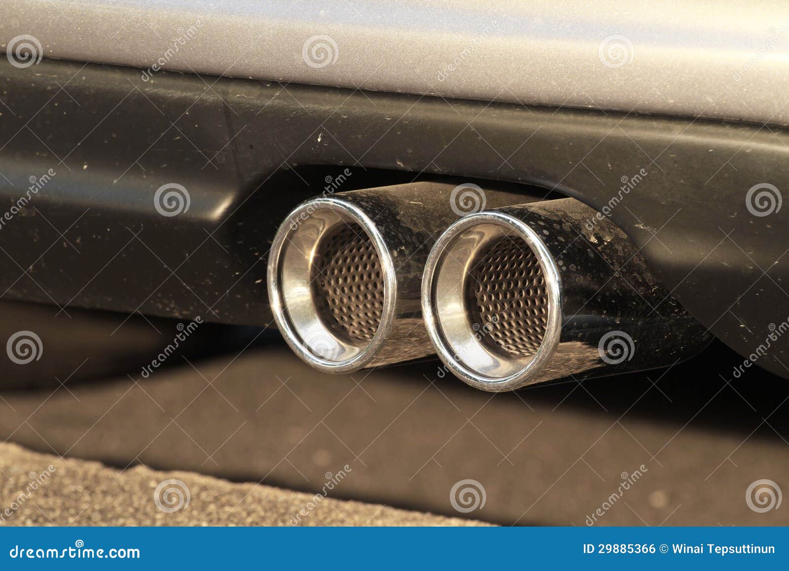 Car exhaust pipe stock photo. Image of waste, chrome 29885366
