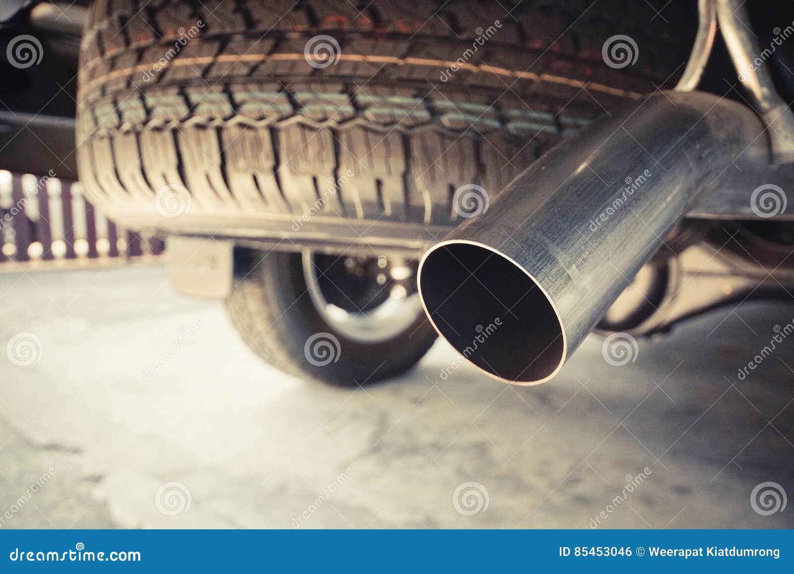 Exhaust pipe of a truck stock photo. Image of exhaust - 85453046