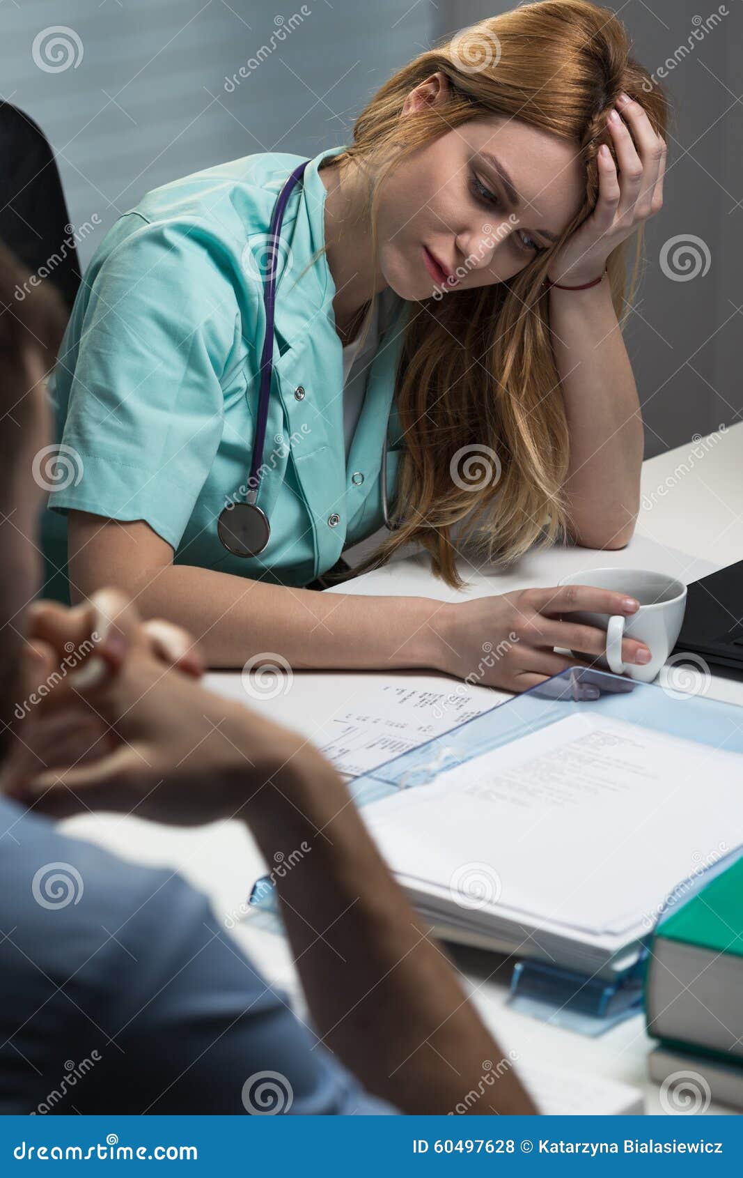 Exhausted medical staff stock photo. Image of occupation 60497628