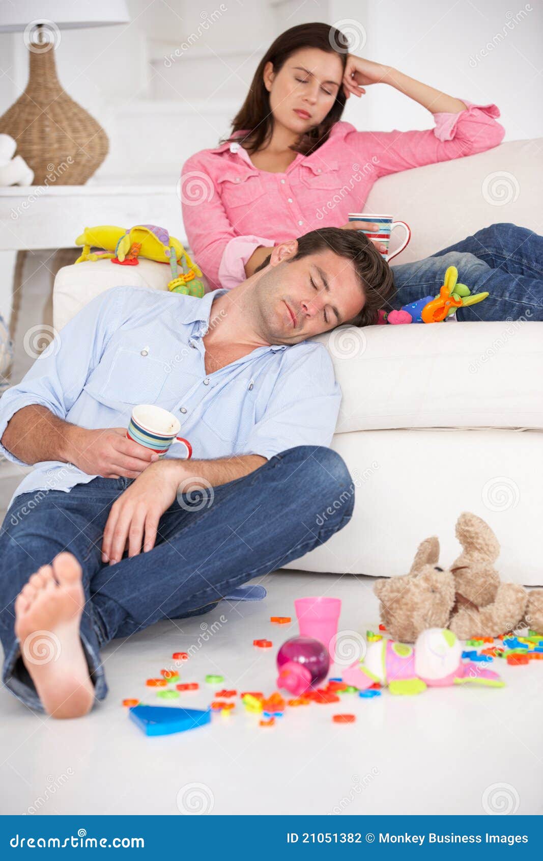 Exhausted Parents Resting Stock Photography Image 21051382