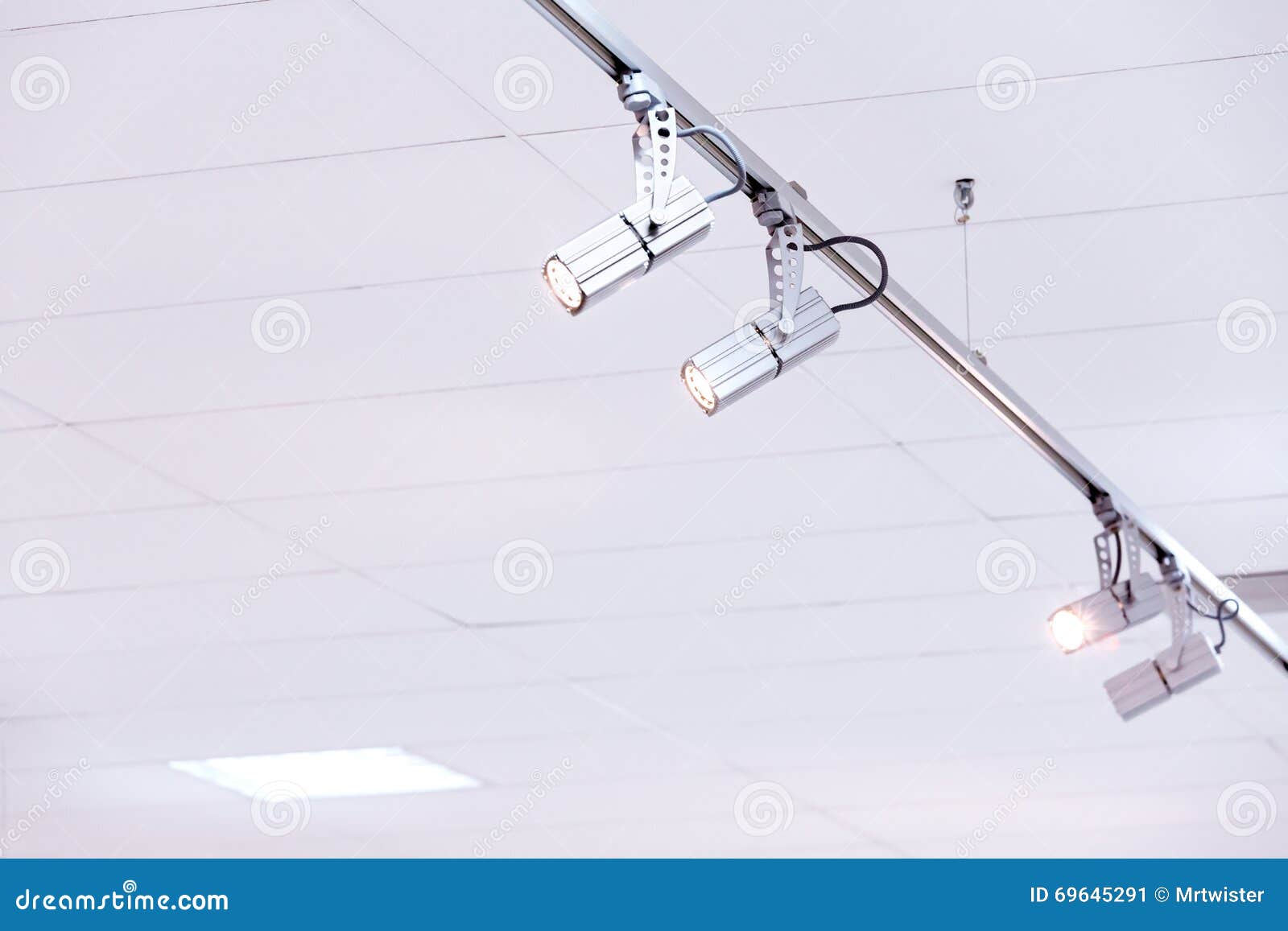 Exhibition Ceiling Light Fixtures Stock Image Image of interior