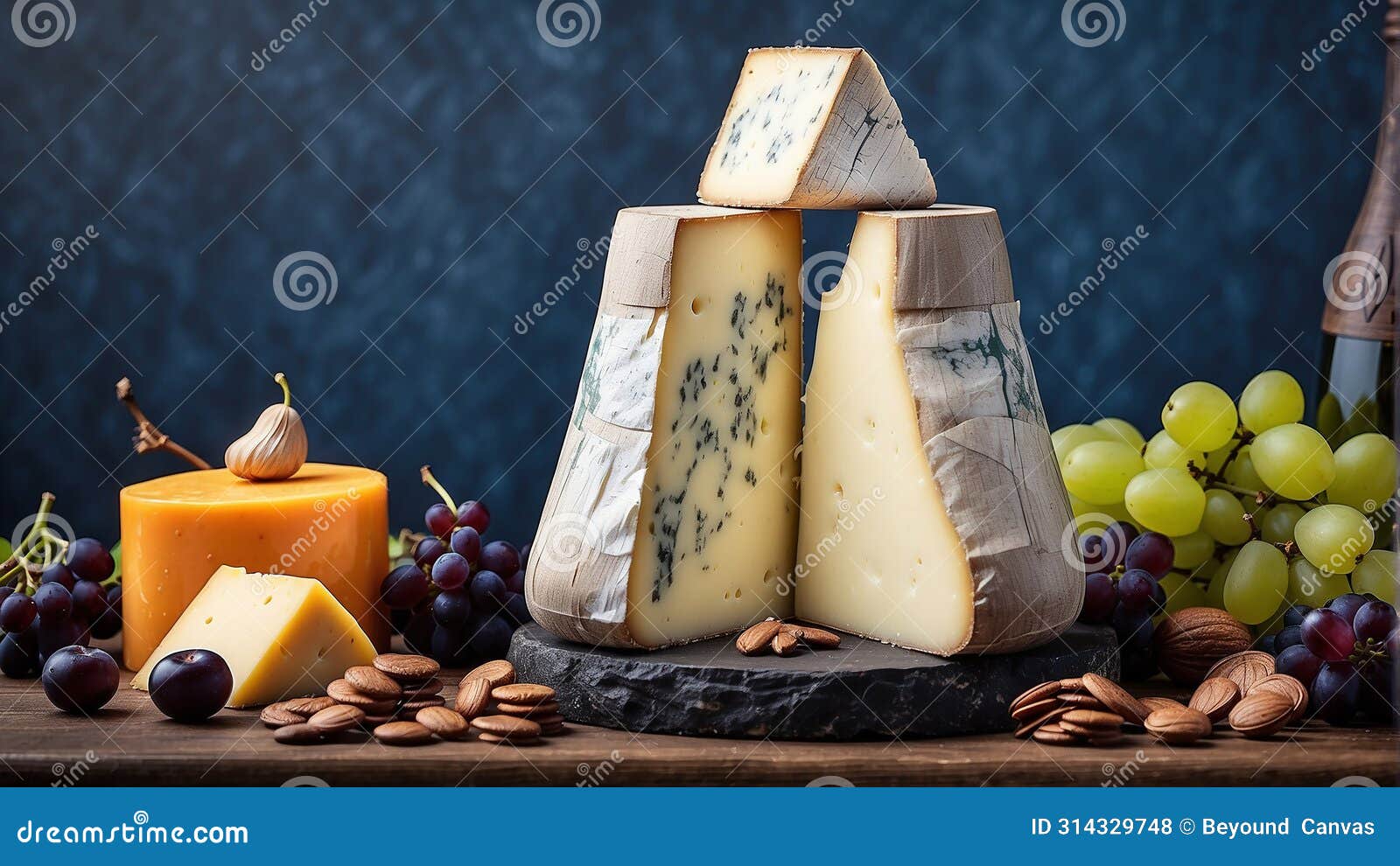 exhibition of the most exquisite cheeses, ready to be savored and admired