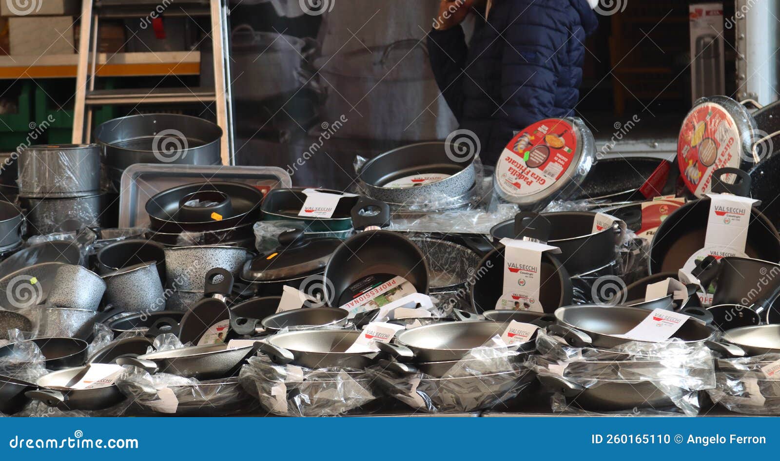 Exhibition and Resale of Pans and Pots for Catering Editorial Image