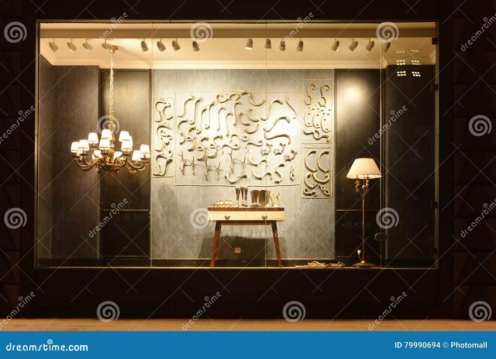 Exhibition Space Led Light Shop Window Front Stock Photo Image of facade, concept 79990694