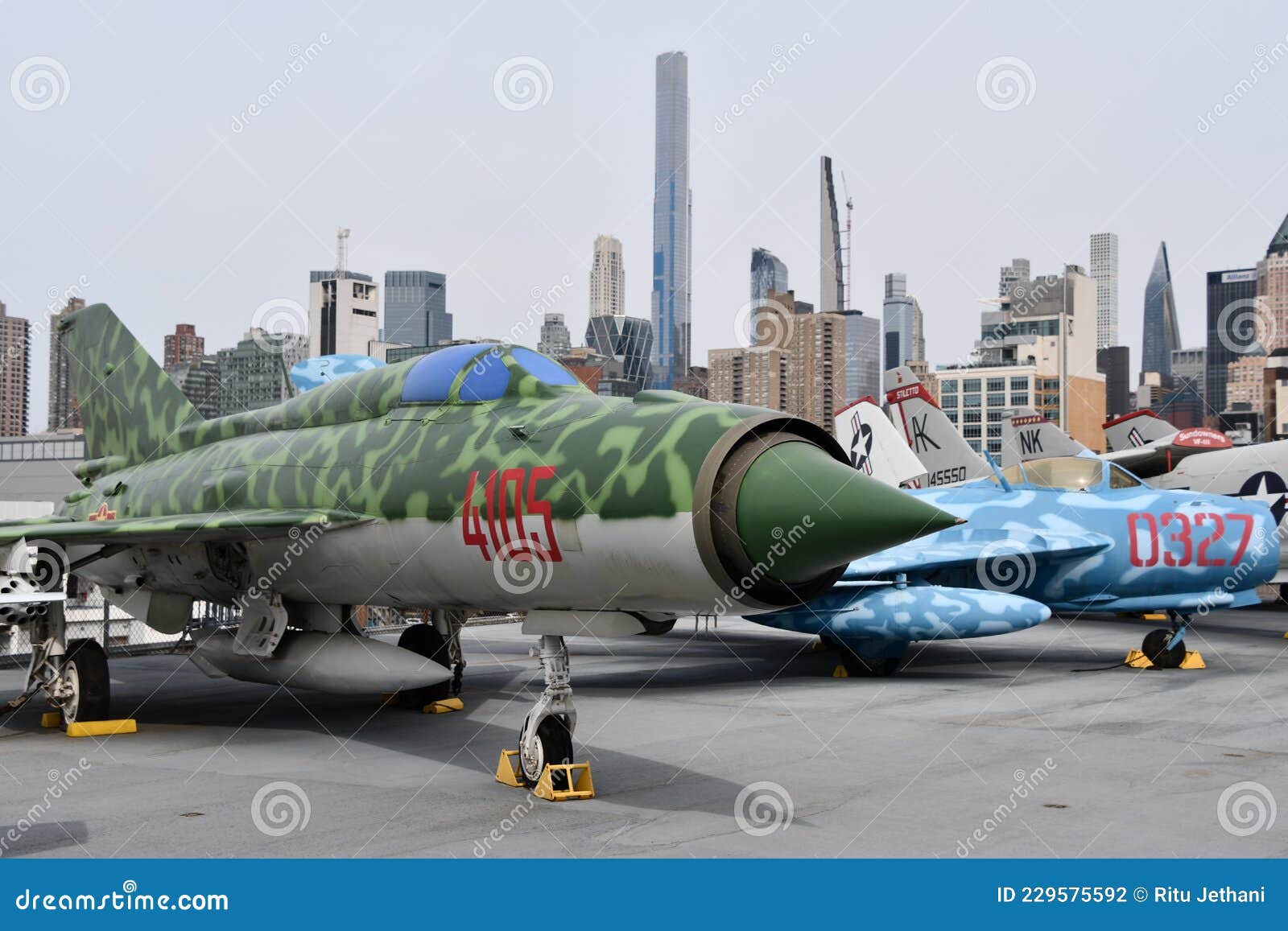 Exhibits at the Intrepid Sea, Air Space Museum in New York City