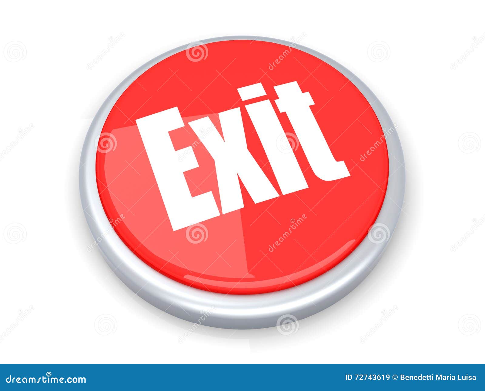 Exit Button stock illustration. Illustration of disagree - 72743619