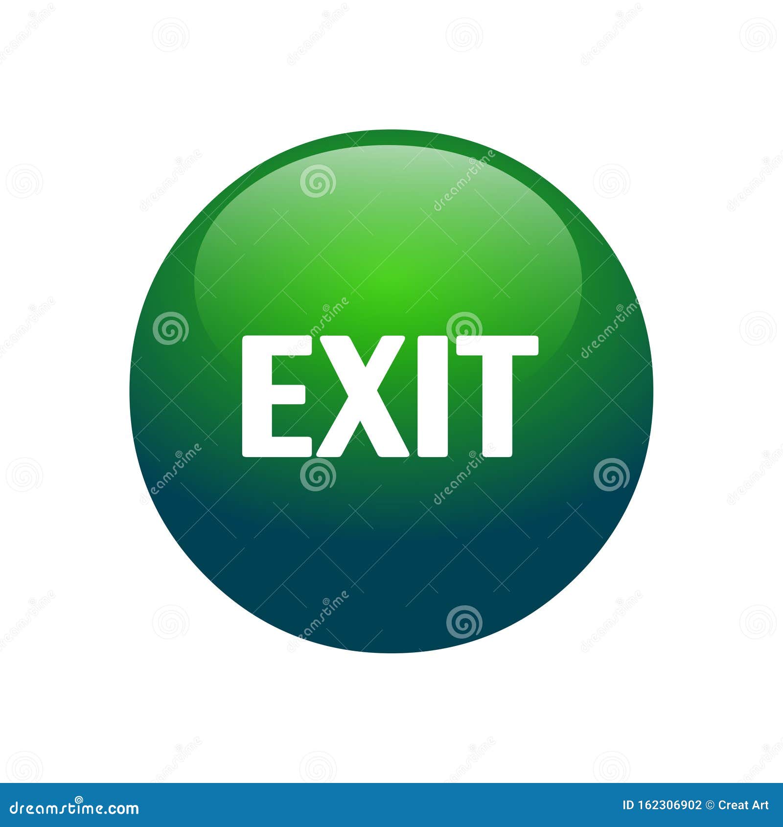 exit button .green button round