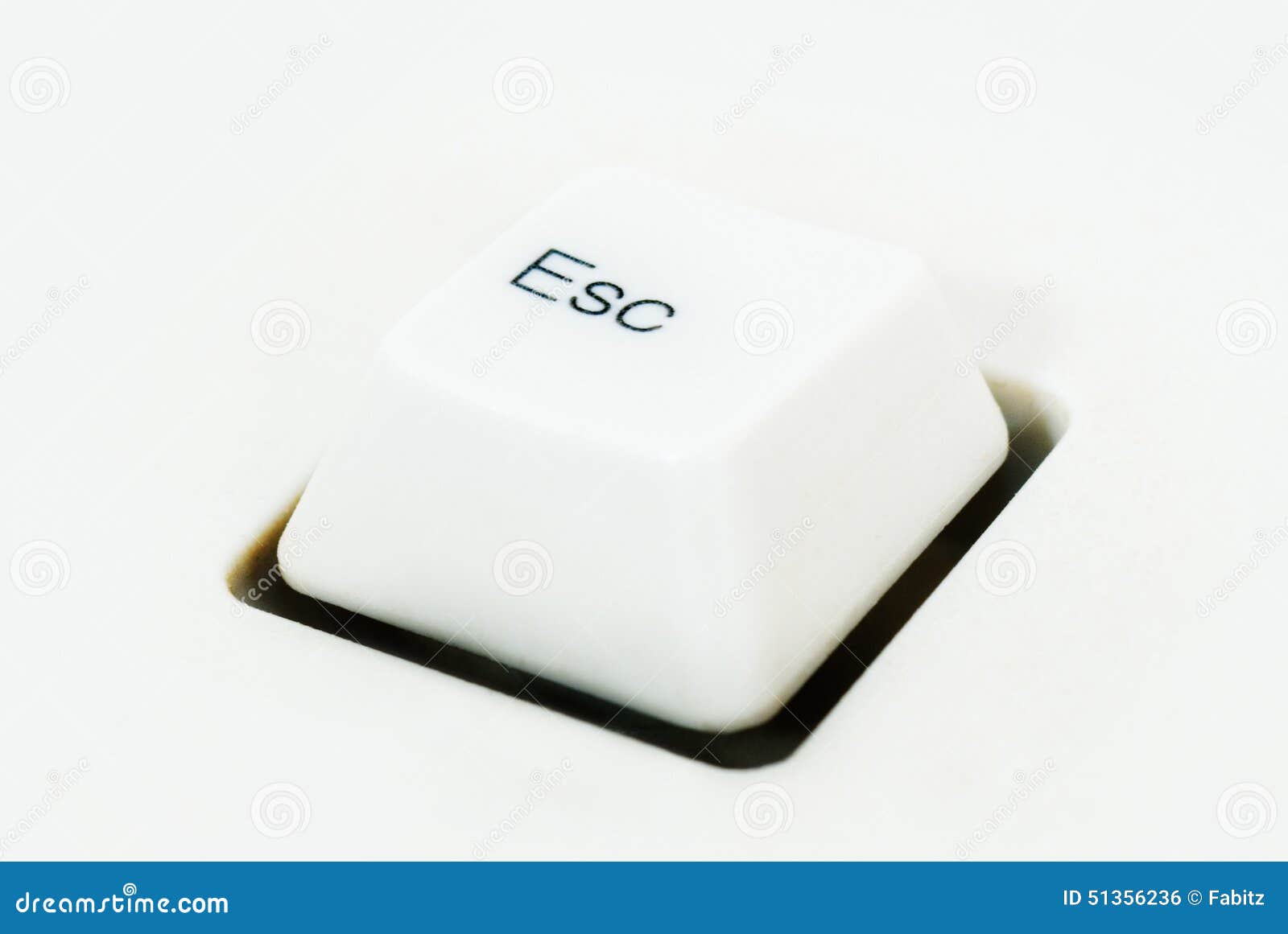 Exit Key Isolated on White Background Stock Photo - Image of button