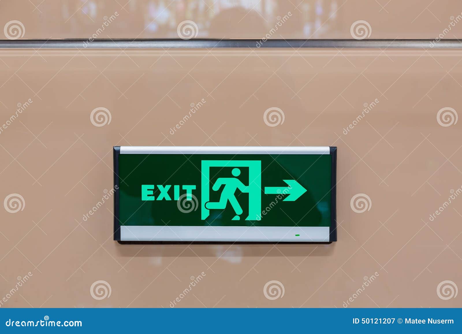 Exit Light Stock Photo - Image: 50121207
