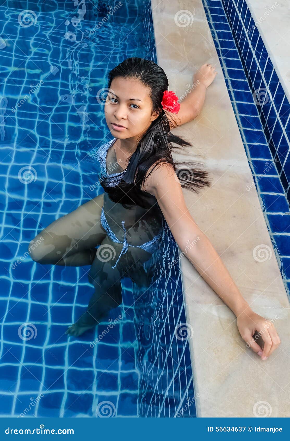 Exotic Asian Girl Stock Image Image Of Bathing Girl 56634637 