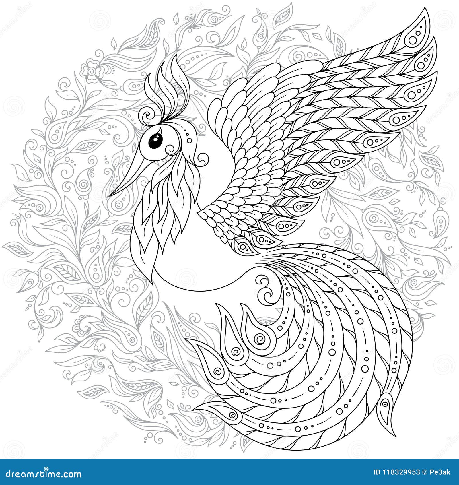 Download Firebird For Anti Stress Coloring Page With High Details ...