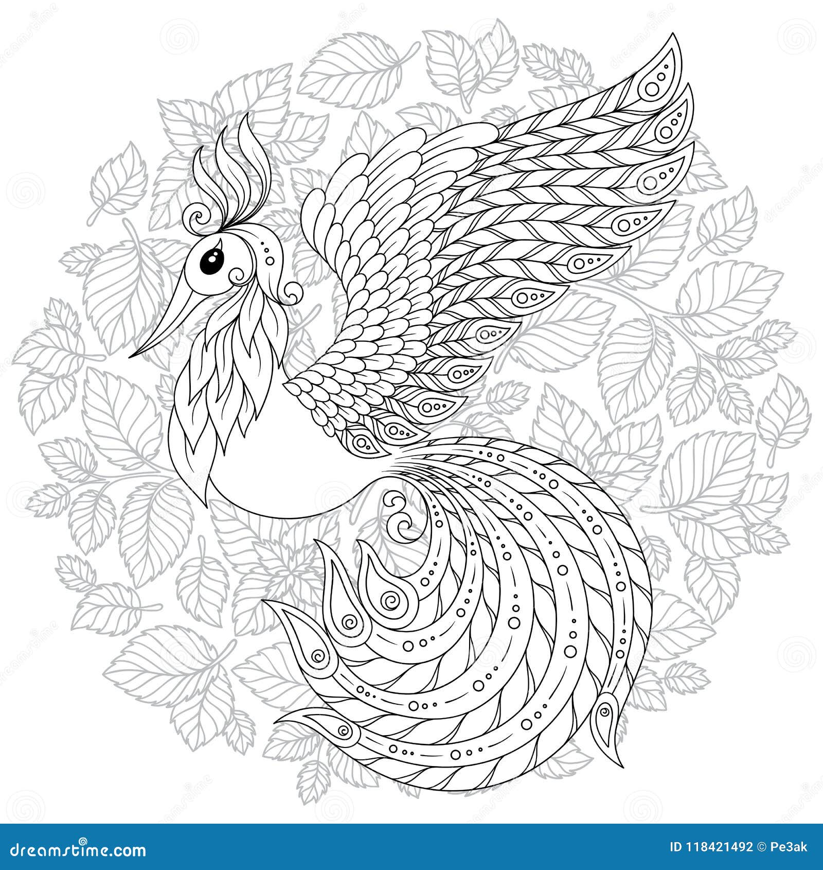 Download Firebird For Anti Stress Coloring Page With High Details ...