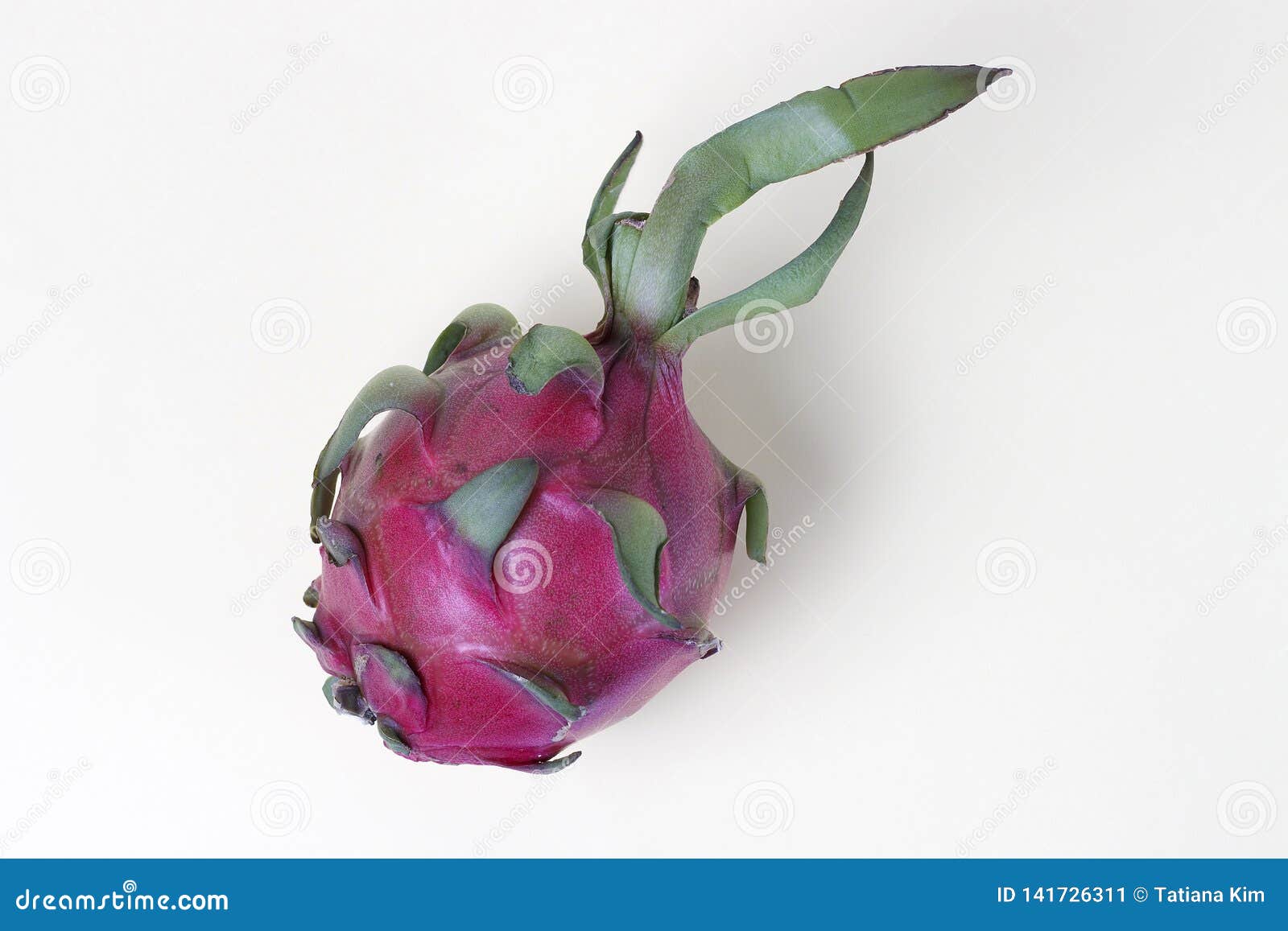 exotic dragon fruit  on white background, close up