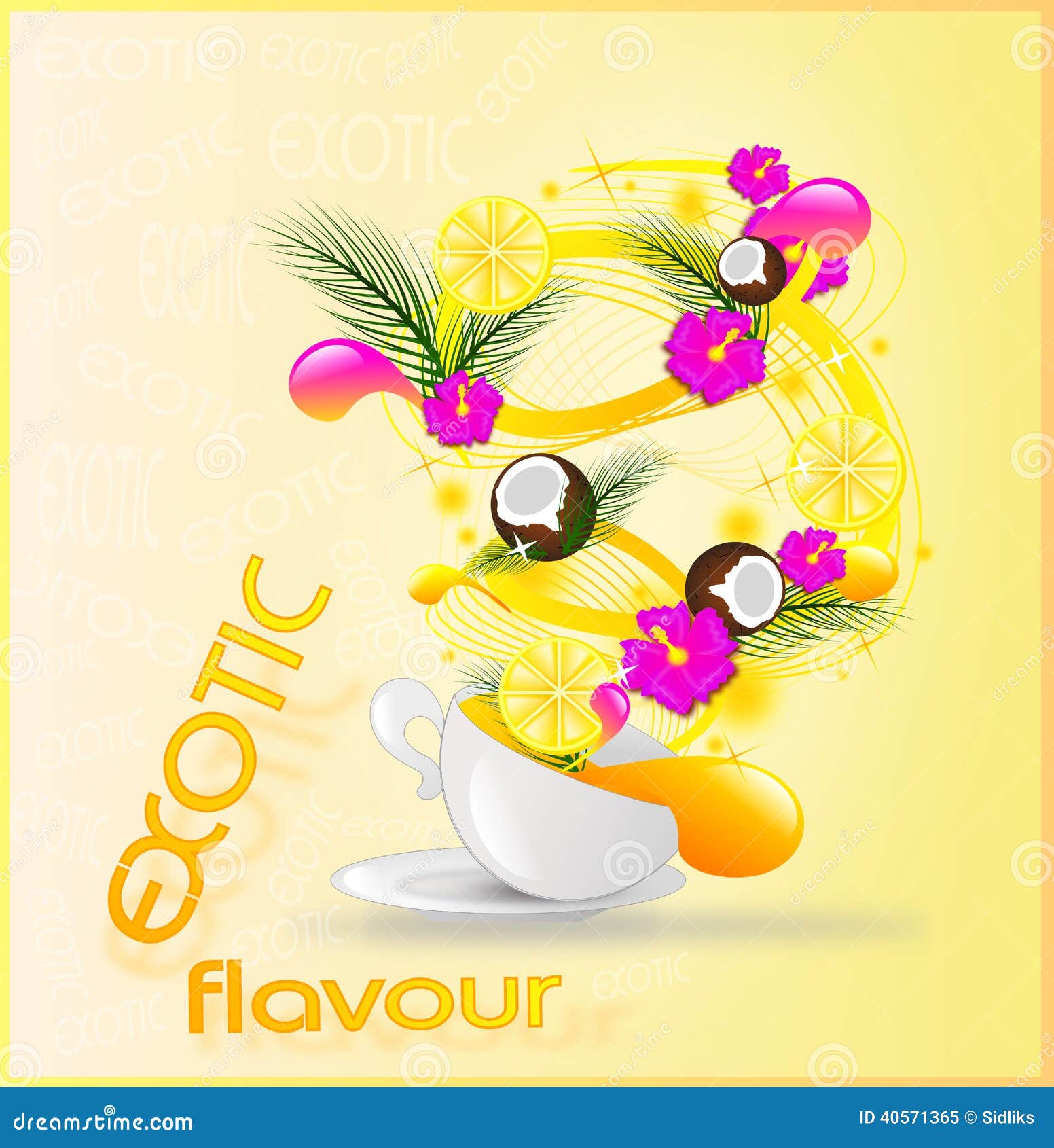 Exotic flavour card stock illustration. Illustration of card - 40571365