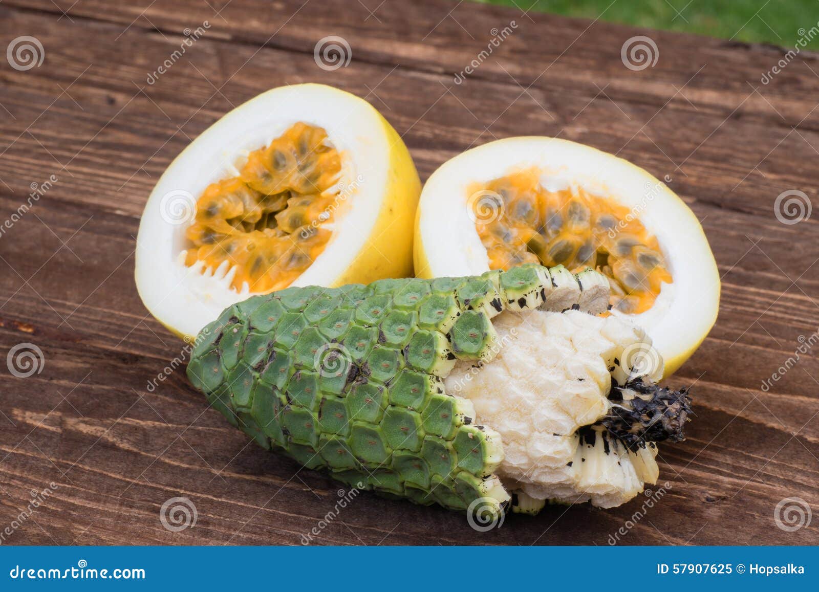 Exotic Fruits Ananas-banana And Maracuja Stock Photo ...