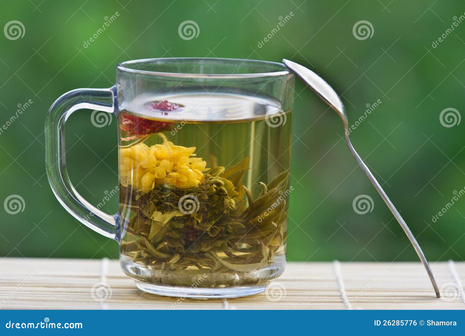 Exotic Green Tea in a Glass Mug Stock Photo Image of drink, glass