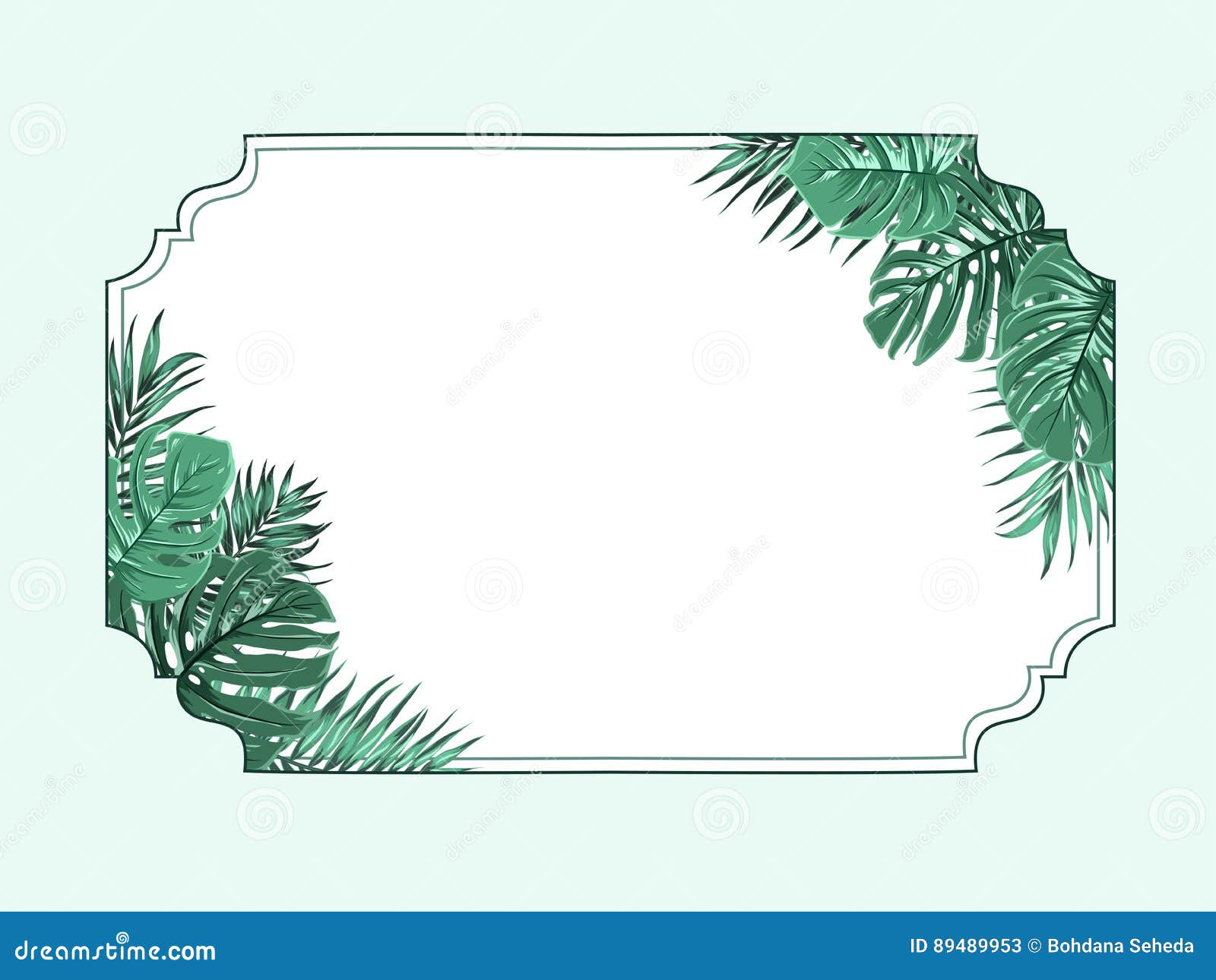 Download Exotic Tropical Horizonal Border Frame Corners Stock ...