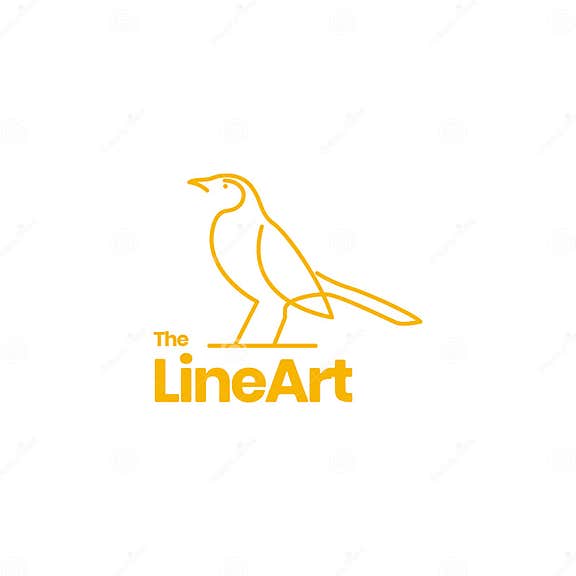 Exotics Bird Golden Pheasant Lines Art Minimal Logo Design Vector Icon ...