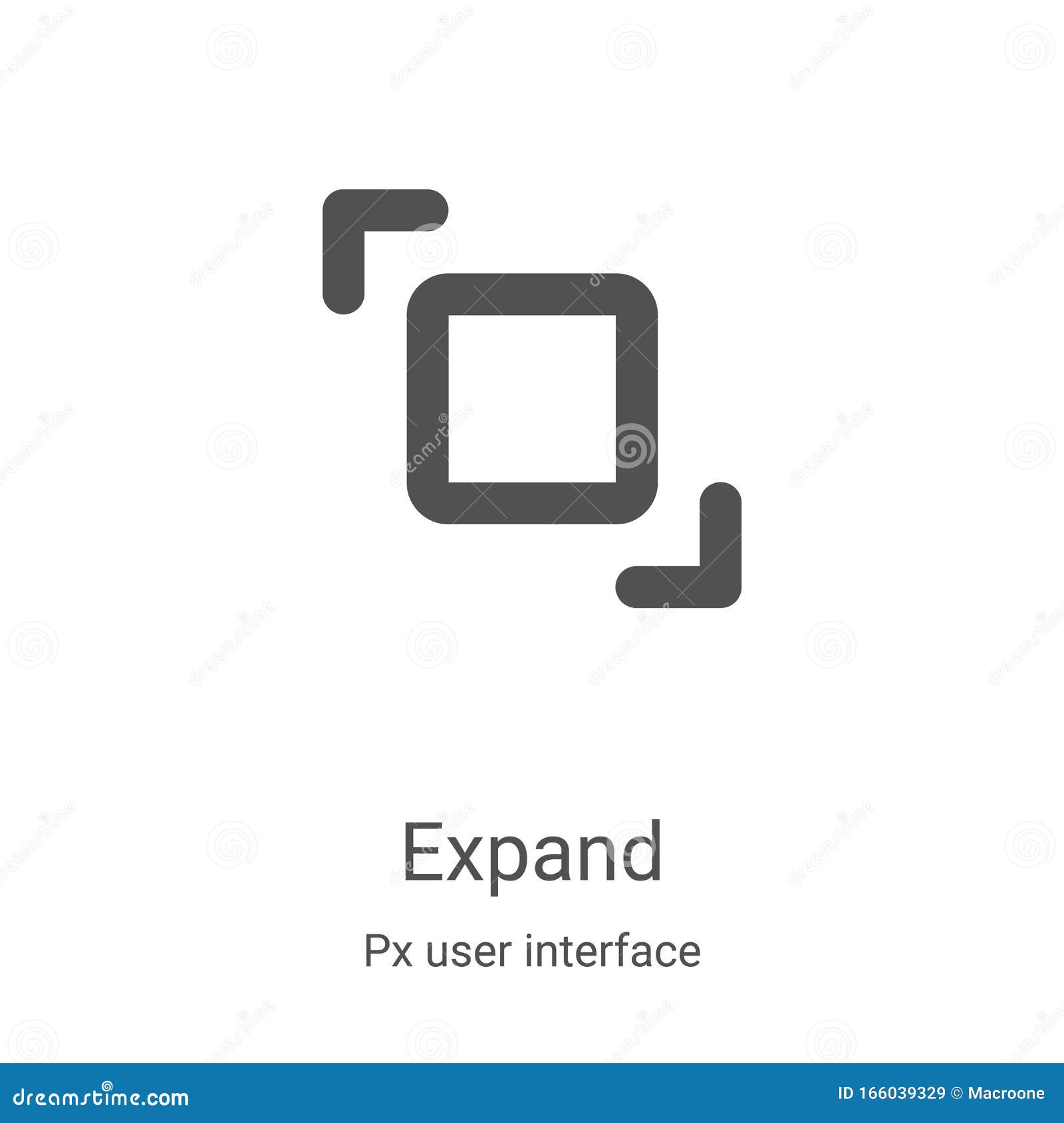 expand icon  from px user interface collection. thin line expand outline icon  . linear  for use on
