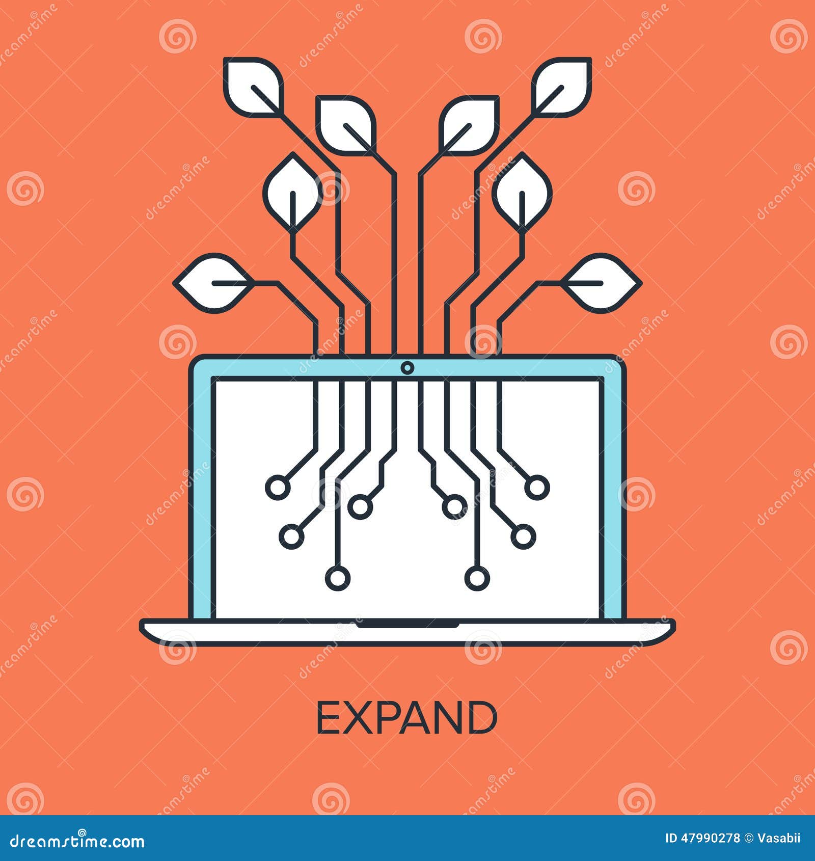 Download Expand stock vector. Illustration of graph, device ...